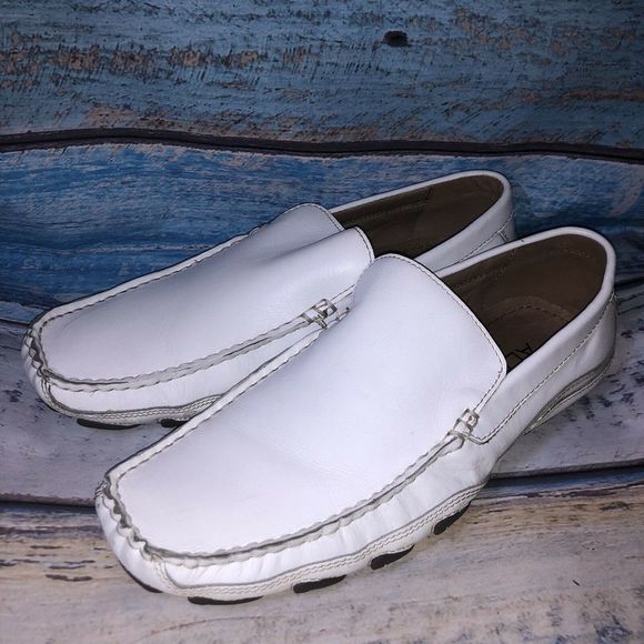 Aldo Other - ALDO white soft GENUINE LEATHER MOCCASIN DRIVING
